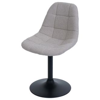 Hhg Nunca Usado] Silla De Comedor Hhg 898, Silla De Cocina Silla Giratoria, Acero Mvg Tela/textil Boucl&eacute; (450g/m&sup2;), Topo