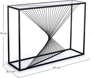 Hellin Mueble Consola Espiral De Metal Negro