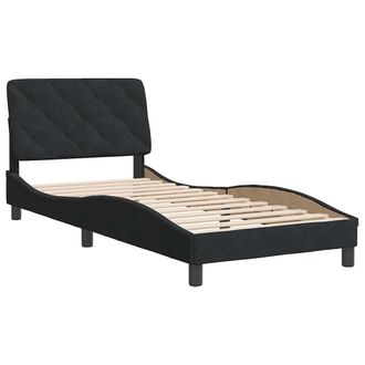 vidaXL Estructura De Cama Sin Colch&oacute;n Terciopelo Negro 80x200 Cm Vidaxl