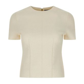 Lanvin T-Shirt - Dames - Tops - Beige - Maat: S Katoen