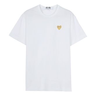 Comme Des Gar&ccedil;ons Gold Heart T-Shirt White AZ-T216-051-4