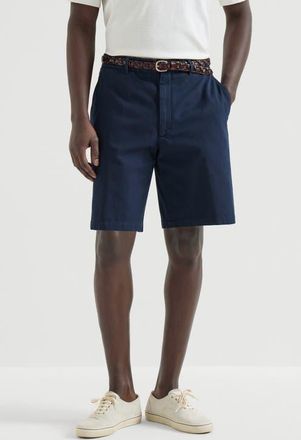 Brunello Cucinelli Garment-dyed Bermuda shorts in Navy Blue at Nordstrom, Size 46 It