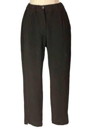 Grizas Womens Gathered Waist Large Back Pocket Pants In Black