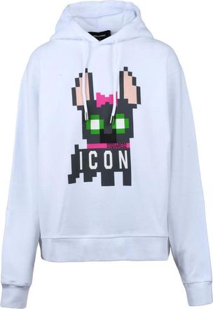 Dsquared2 Cropped White Hoodie
