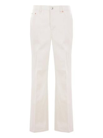 Gucci logo-patch jeans - women - Fabric - 26 - White