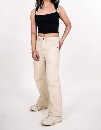 Billabong Leia Carpenter Pants In White Cap