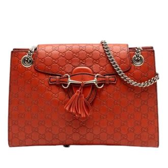 Gucci Pre-owned Shoulder Bags, female, Orange, Size: ONE SIZE Pre-owned Emily Shoulder Bag