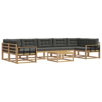 vidaXL Conjunto De Sof&aacute;s De Exterior 6 Pcs Blanco Y Antracita Vidaxl