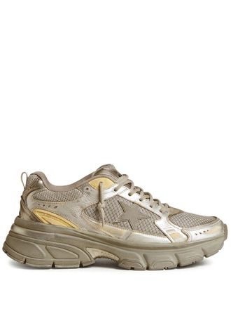 Golden Goose Lightstar gelamineerd leer su&egrave;de en net bovenwerk TPU Star Net hak en spoor