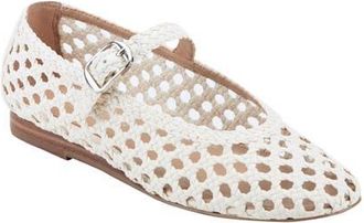Marc Fisher Evonna Mary Jane Flat in White at Nordstrom, Size 6.5