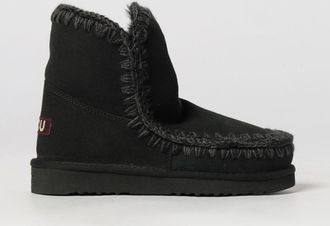 Mou Eskimo Suede Ankle Boots with Contrast Stitching and Wool Lining