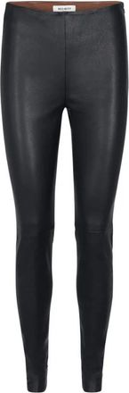 Mos Mosh Stretch Leren Leggings - Dames - Leren Broeken - Zwart - XS - Broeken
