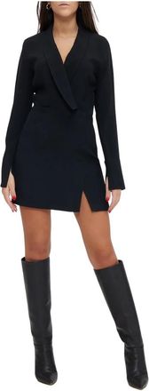 Federica Tosi Jurken - Dames - Korte kleedjes - Zwart - M - Polyester - Kleedjes