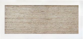 NATYAL Cabecero de yute natural y madera maciza en tono blanco 140x74cm