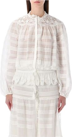 Isabel Marant Dames, Blouses & Shirts, Wit, Maat: 2XS Katoen
