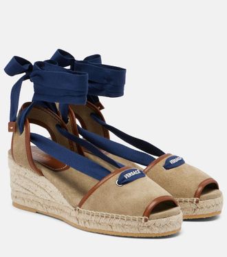 Versace Lola suede espadrille wedges