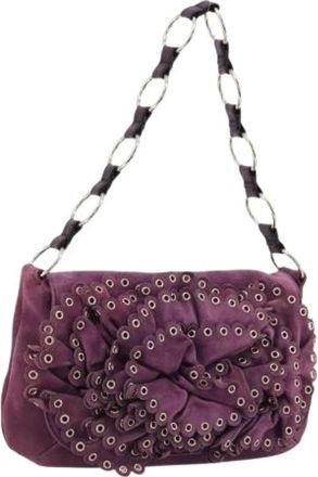 Saint Laurent Pre-owned Shoulder Bags, female, Purple, Size: ONE SIZE Pre-owned Vintage Shoulder Bag