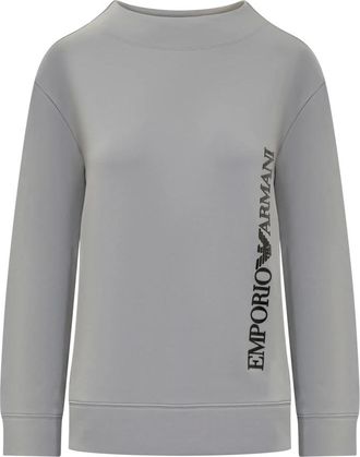 Emporio Armani Sweatshirts, female, Gray, Size: M Logo Sweatshirt