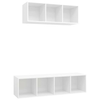 Berkfield Home 2 Piece TV Cabinet Set White Engineered Wood