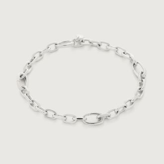 Monica Vinader Sterling Silver Alta Capture Mini Link Charm Bracelet