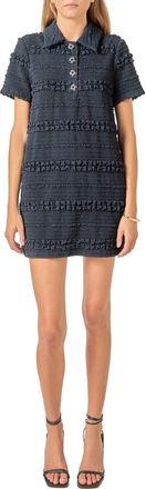 English Factory Embroidered Stretch Polo Minidress in Navy at Nordstrom, Size X-Small