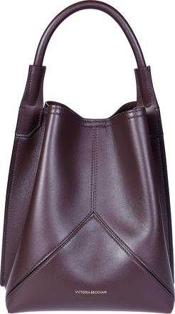 Victoria Beckham Deep Burgundy Calf Leather Bucket Bag