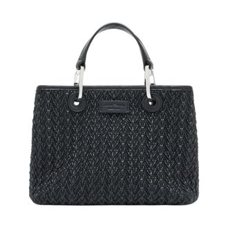 Emporio Armani Handbags, female, Black, ONE SIZE, Quilted-effect small MyEA shopper bag