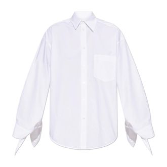 Balenciaga Dames, Blouses & Shirts, Wit, Maat: M Katoen