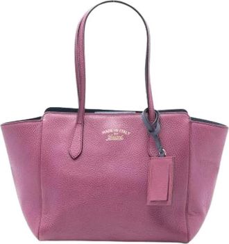 Gucci Pre-owned Tote Bags, female, Purple, Size: ONE SIZE Pre-owned The Swing