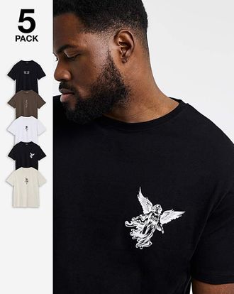 Jack & Jones Jack & Jones Wolfie T-Shirt 5 Pack