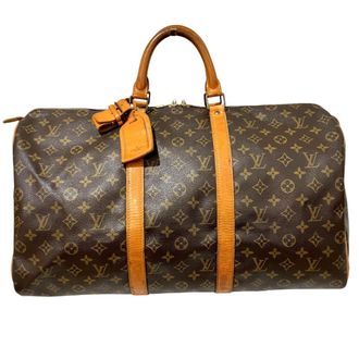 Louis Vuitton Brown Galle Monogram Monogram Boston Bag (Pre-Owned)