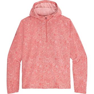 Royal Robbins Salathe Sun Print Recycled Polyester Hoodie in Dusty Cedar Solar at Nordstrom, Size Xx-Large