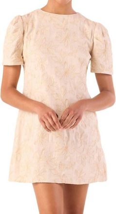 Misa Athela Dress In Embroidered Cord