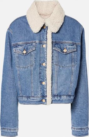 7 For All Mankind Teddy-trimmed denim jacket