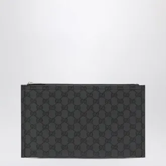 Gucci Pochette media Gucci Essence Classic in tela rivestita GG nera