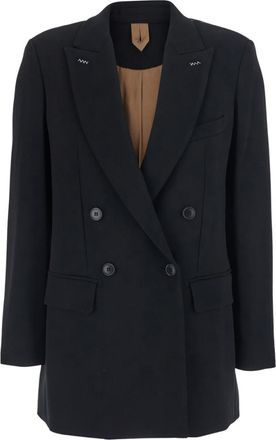 Max Mara Black Peaked Lapel Blazer