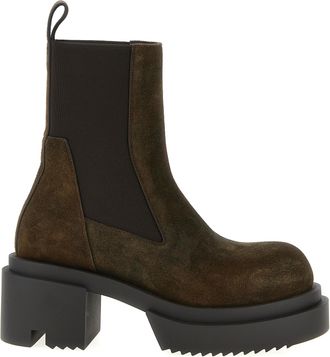 Rick Owens Womens Beatle Bogun Ankle Boots