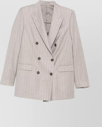 Tagliatore wool pinstripe double-breasted blazer