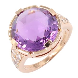 Bulgari Gold Clear Purple Pink Gold (18K) Band Ring (Pre-Owned)