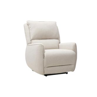 Miliboo Sill&oacute;n Relax El&eacute;ctrico De Tela Efecto Terciopelo Texturizado Beige Rachel