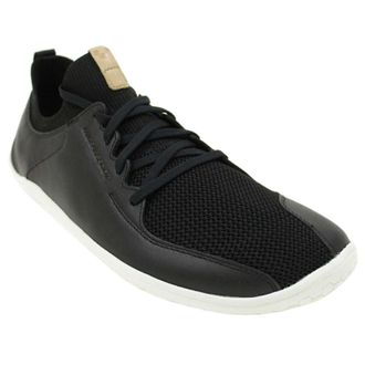 Vivobarefoot Primus Knit Leather Textile Womens Low Top Trainers - Black - Size:UK 4