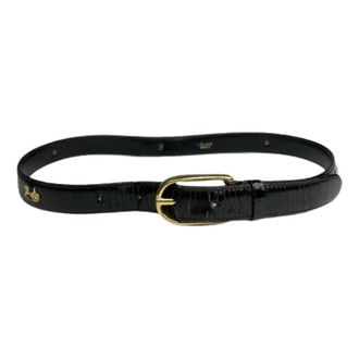 Celine Pre-owned Leather Belt - female - Celine Vintage - Vintage Belts - Black - ONE SIZE - Pre-owned