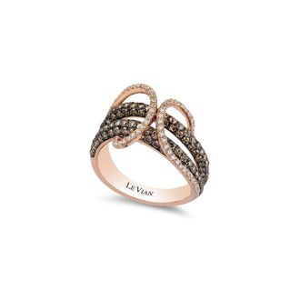 Le Vian Ladies Chocolate Gladiaor Rings set in 14K Strawberry Gold