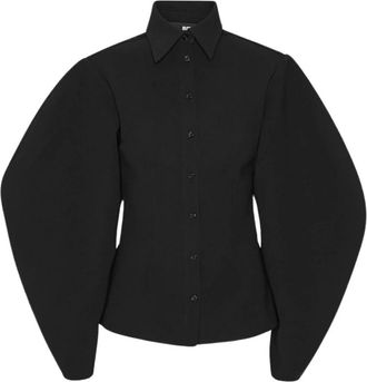 Rotate Getailleerde Suiting Overhemd - Dames - Overhemden - Zwart - M - Leer - Overhemden