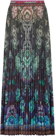 Pierre-Louis Mascia Ceto Pliss&eacute; Rok - Dames - Maxi Rokken - Blauw - M - Leer - Rokken