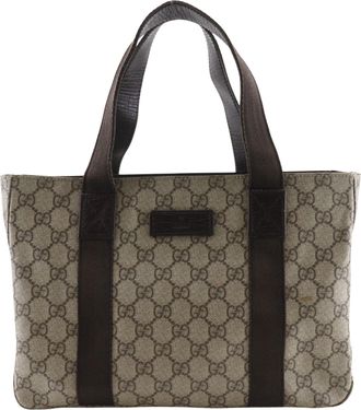 Gucci Brown Gg Supreme Tote Bag (Pre-Owned)