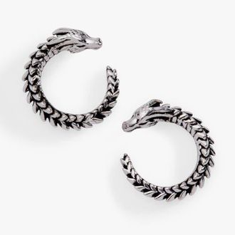 Alex and Ani HOUSE OF THE DRAGON Syrax Front to Back Hoop Earrings in Silver at Nordstrom