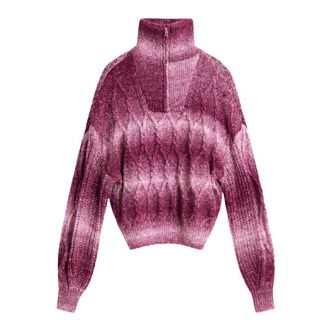 Desigual Jers Otto Sweater - Dames - Coltruien - Paars - S - Wol - Truien & Vesten