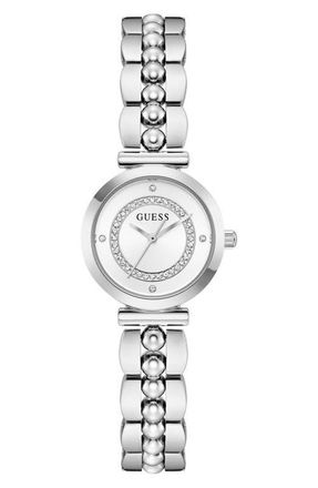 Guess Leena Bracelet Watch, 26mm in White/silver at Nordstrom