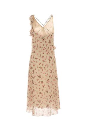Isabel Marant Floral-Printed Viscose Dress - Beige